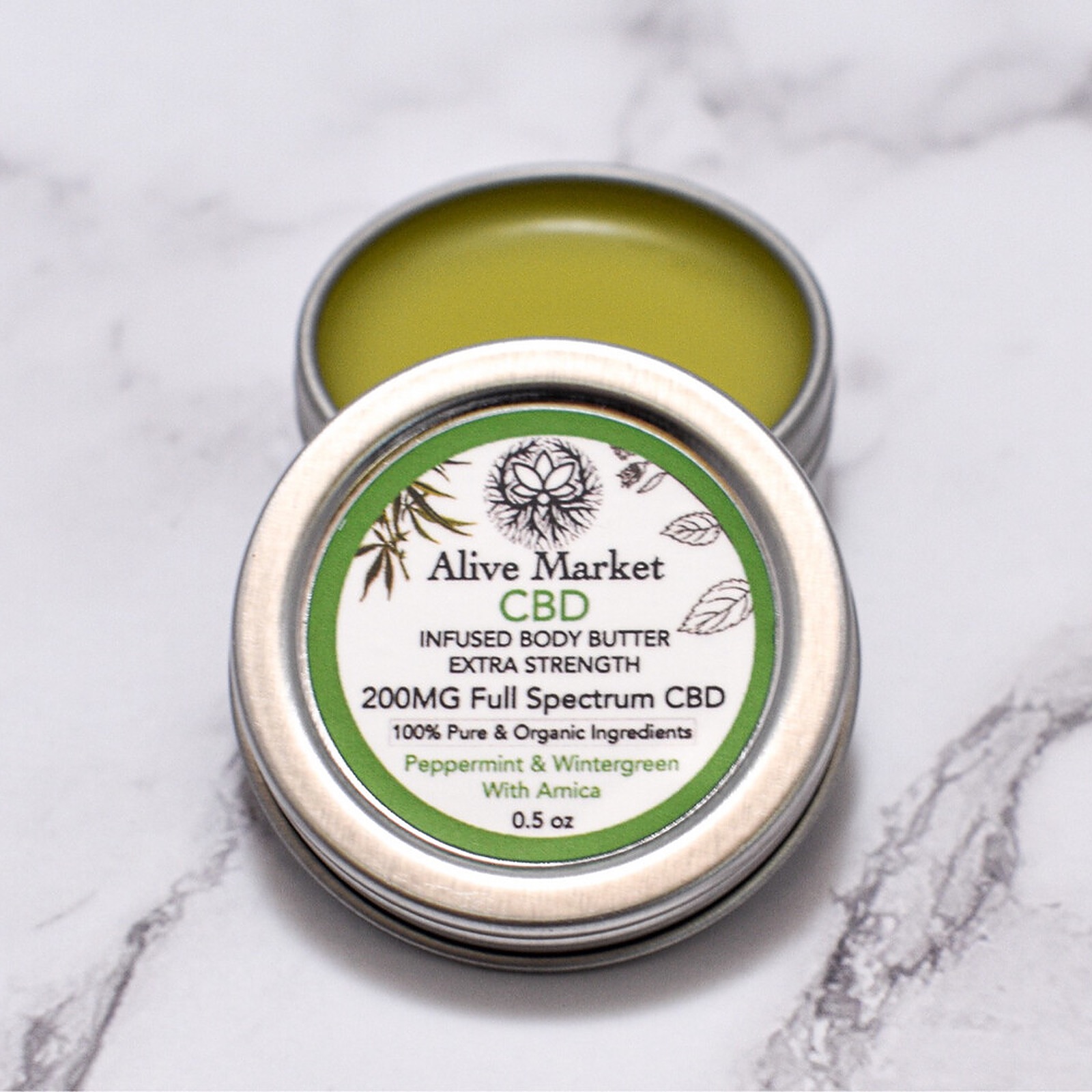 200mg Full Spectrum CBD Body Butter | 0.5oz |Peppermint & Wintergreen